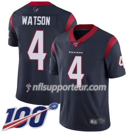 Maillot Homme Houston Texans Deshaun Watson 4 Nike Navy Bleu 100th